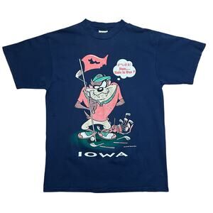 Vintage 90s Taz Looney Tunes Golf Humor Graphic T-Shirt 1997
